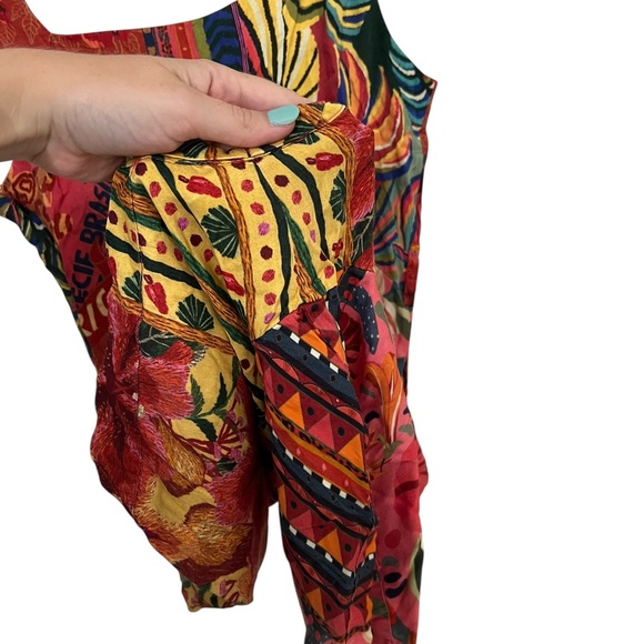 Farm Rio Dulcinea Romper Medium Colorful Resortwear - Picture 5 of 6